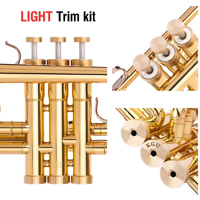 Yamaha Trumpet Trim Kit LIGHT Caps. KGUBrass. Raw Brass. - Изображение 1 из 4