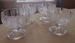 4 Vintage Mikasa Kristall Eisschlösser Sherbert Obstgläser 3"5x4" - Bild 1 von 16