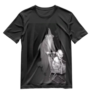 The Lord of The Rings T Shirt Gandalf and Gollum Shopping Cart Shirt Funny S-3XL - Picture 1 of 7