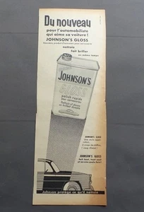 PUB PUBLICITE ANCIENNE ADVERT CLIPPING 010617 POLISH CAROSSERIES JOHNSON S GLOSS - Picture 1 of 1