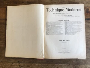 La Technique Moderne 1921 tome XIII 13 page 1 pl. Paquebot transatlantique Paris - Imagen 1 de 21