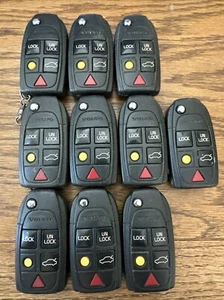 LOT OF 10 FACTORY OEM VOLVO FLIP KEYLESS ENTRY REMOTE FCC:  LQNP2T-APU   5-BTN - Bild 1 von 5