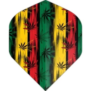 RASTA CANNABIS STRONG STANDARD DART FLIGHTS - Picture 1 of 1