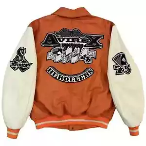 Avirex Herren Hi-Rollers Edition Echt Rindsleder American Motorbike Lederjacke - Bild 1 von 5