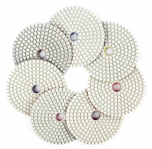 4 inch Diamond Polishing Pads Wet/Dry Granite Marble Stone Quartz Concrete - Picture 1 of 9
