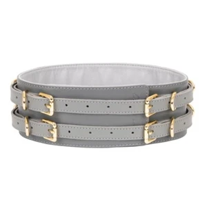 Leather Waist Belt. Grey - Picture 1 of 25