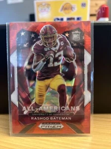 2021 Prizm Draft Picks All American Rashod Bateman Red Cracked Ice RC #196 - Bild 1 von 2