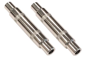 Paquete de 2 extensores de cambio de género acoplador mono hembra a hembra de 6,3 mm 1/4 - Imagen 1 de 3
