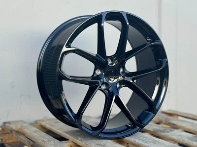 Rodas pretas brilhantes 22" ajuste PORSCHE CAYENNE 5x130 22X9.5 22x11.5 conjunto escalonado 4 - Imagem 1 de 4