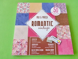 Hintergrundpapier Desingblock Romantic Vintage 50Blatt Scrapbooking Basteln - Bild 1 von 1