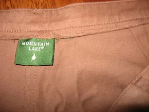 Mountain Lake, Vintage Capri, Warm Rust Brown,Slim Leg, Stretch Twill,Zipper, 14 - Picture 1 of 10