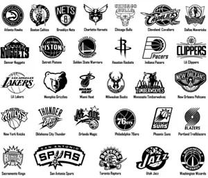 NBA Vinyl Decal Sticker Sport Basketball Team Logos Window Design Art USA Seller - Foto 1 di 32