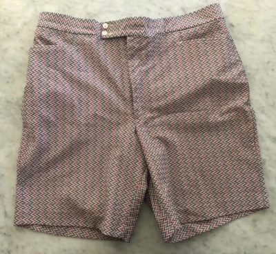 Vintage LEVI’S Mr Levi’s Knits Mens Red Navy White Chevron Shorts Size 38 RARE! - Image 1 of 4