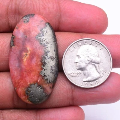 60.00 Cts Rhodochrosite Natural Designer Untreated Oval Cabochon Huge Gemstone - Image 1 of 4