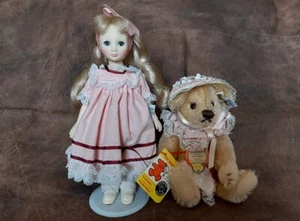 Doll and Steiff Mama Teddy Bear from Goldilocks and The Three Bears Ltd Ed Set - Picture 1 of 4