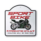 Sport Bike Parking Plastic Sign Motorcycle Cycle Rider Biker Helmet