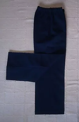 Pantaloni Vintage Smart Navy Jersey - Età 8 Anni - Vita Elastica - Nuovi • 5.76€