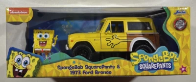 NEW 2024 JADA Hollywood Rides SpongeBob Squarepants & 1973 Ford Bronco 1:24 - Image 1 of 3