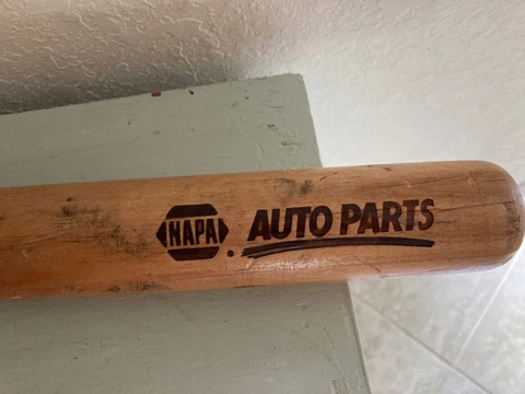 Atlanta Braves MLB Wooden Baseball NAPA Auto Parts Advertising Souvenir 28 Inch Cover
