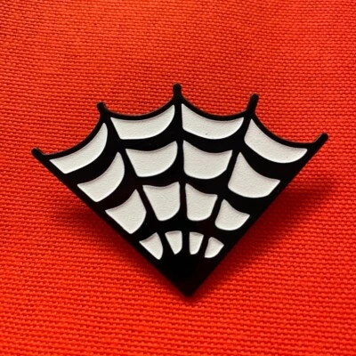 Spiderweb Tattoo Glow In The Dark Enamel Pin - Image 1 of 2