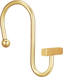 Gold Shower Curtain Hooks, Modern Decorative Shower Curtain Rings for Bathroom, - Picture 1 of 5