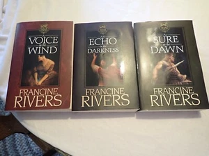 Mark of the Lion lot of 3 Francine Rivers the Wind Echo in Darkness Sure as Dawn - Picture 1 of 2