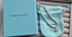 Tiffany & Co Tiffany Perlenarmband rosa Herzanhänger, Länge 17 cm und Geschenkbox - Bild 1 von 9