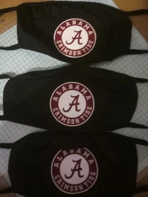 1 Alabama Crimson Tide fabric mask double layer, reusable, washable - Image 1 of 4