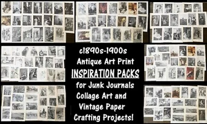 Vintage um 1900 Kunstdruck Konvolut! Für Junk Journal Collage Kunst Sammelalbum ODER Wohndeko! - Bild 1 von 32