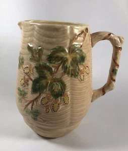 Vintage Arthur Wood Art Deco Strawberry Pitcher Jug  Made In England - Picture 1 of 11