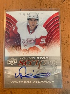 2008-09 Upper Deck Trilogy Young Star Scripts #YSVF Valtteri Filppula AUTOGRAPH
