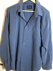 Indigo Palms Denim Company Shirt Mens Large Blue Career Casual Preppy - Picture 1 of 10