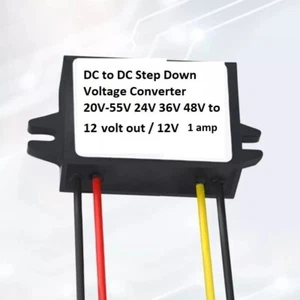 DC Step Down Voltage Converter golf car 20V-55V 24V 36V 48V to 12 volt 12V 1 amp - Picture 1 of 1