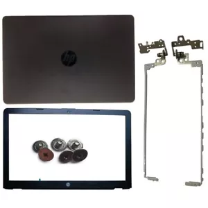 Nueva cubierta trasera LCD HP 15-BS 15-BW 15T-BR 15-BS234WM + bisel frontal + bisagras negro - Imagen 1 de 4