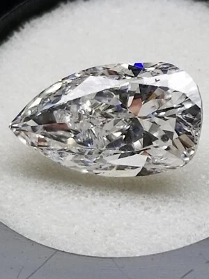 GIA .90 TCW Pear Diamond D Color SI1 Clarity - Image 1 of 4