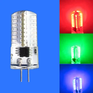 G4 Bi-Pin 64 3014SMD Red/Green/Blue LED Light Bulb Crystal Lamp 120V - Picture 1 of 6
