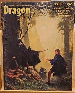 TSR: Dragon Magazine Issue 63 - See Pics - 1982 - Picture 1 of 2