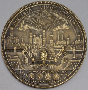Medalla Alemania Augusta Vindelicorum Suabia Estado Bávaro Tiroteo Augsburgo 1960 - Imagen 1 de 7