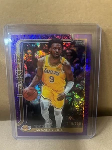 2025-26 Topps Flagship NBA Bronny James Jr. #152 Lakers púrpura arco iris lámina/250 - Imagen 1 de 2