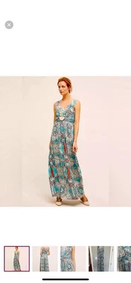 Maxi vestido medallón. Blue Motif Plenty de Tracy Reese de Anthropologie talla mediana Foto 1 de 4