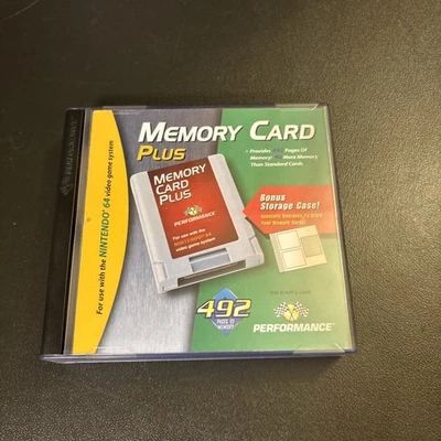 Nintendo 64 N64 Memory Card Plus Performance 492  - Image 1 of 3
