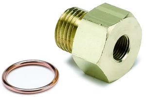 Auto Meter 2268 Universal M16X1.5 Male to 1/8" NPTF Female Brass Adapter Fitting - Picture 1 of 3
