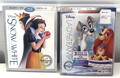 Disney Snow White and the Seven Dwarfs/ Lady & the Tramp DVD Blue Rays - Image 1 of 3