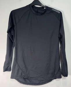 adidas Alphaskin Long Sleeve T Shirt Mens XL Black Compression Base Layer Top - Picture 1 of 9