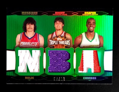 2006 Triple Threads Relic Combos Emerald /18 Andrew Bogut Emeka Okafor Rookie RC - Image 1 of 2