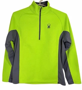 Spyder Core Sweater Pullover Herren Large Half Zip Outdoor Ski Strick Fleece Neon - Bild 1 von 13