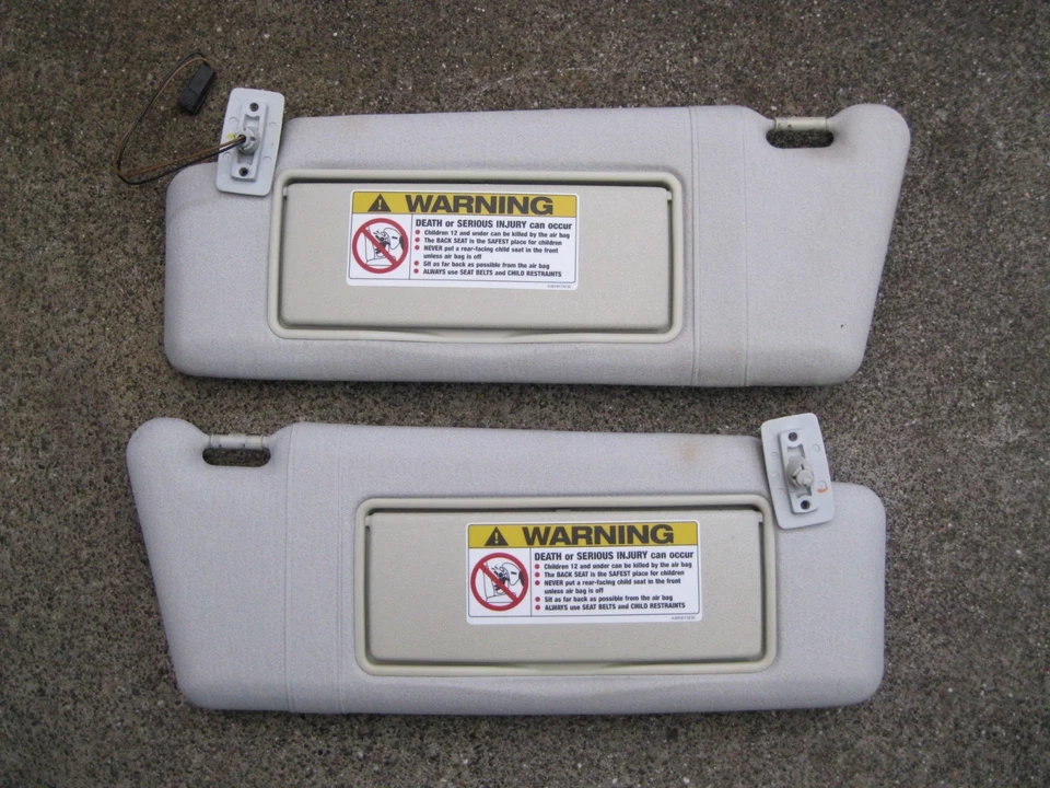 94-00 Mercedes-Benz W202 C Class Left + Right Sunvisor Sun Visor Pair Gray Foto 1 de 4