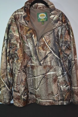 Cabelas Dry-Plus Water Resistant L ** 1/4 Zip Camo Hooded Pullover REALTREE - Image 1 of 4