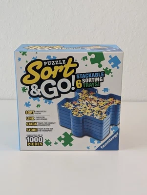 Ravensburger Puzzle Sort and Go 6 Stackable Sorting Trays Up To 1000 Pieces - Image 1 of 4