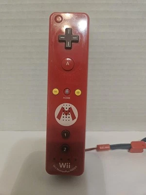 Nintendo Wii Motion Plus Remote Wiimote Controller OEM Mario Limited Edition Red - Image 1 of 4